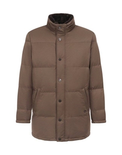 Пуховик с воротником из нутрии Stefano ricci