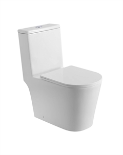 Унитаз-моноблок Tre BB673CP-MN-TOR/SC безободковый, с крышкой микролифт, белый Belbagno