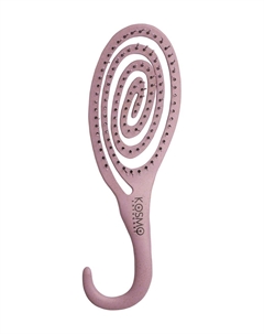 Спиральная массажная расческа с крючком для всех типов волос с нейлоновой щетиной Comb with Hook Bio Pink Kosmoshtuchki