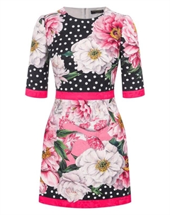 Платье из хлопка и вискозы Dolce&gabbana