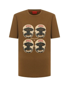 Хлопковая футболка Hugo