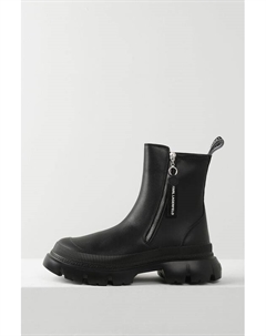 Полусапоги кожаные на массивной подошве Karl lagerfeld