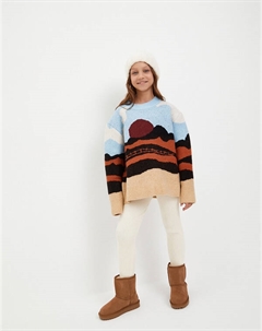 Бежевые велюровые детские угги Mascotte junior