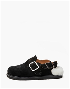 Черные женские сабо с меховой стелькой Mascotte