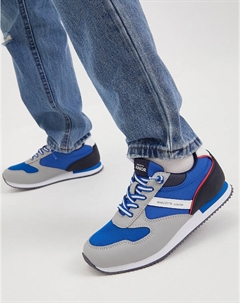 Синие детские кроссовки с серыми вставками Mascotte junior