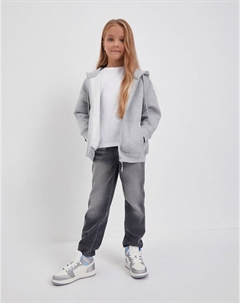 Серебряные высокие детские кроссовки Mascotte junior