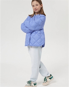 Сиреневый стеганый бомбер для девочек Mascotte junior