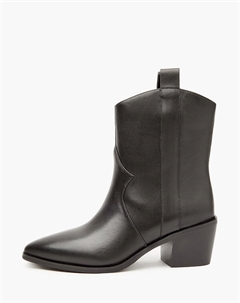 Черные кожаные женские казаки Mascotte