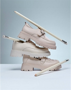 Молочные лоферы для девочек с плетением Mascotte junior