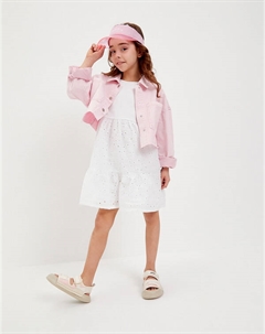 Розовые сандалии для девочек с закрытым мысом Mascotte junior