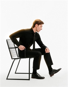 Черные мужские броги Mascotte