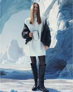 Черные женские ботфорты Mascotte