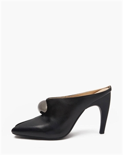 Черные кожаные женские мюли Mascotte