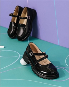 Черные туфли Мэри Джейн для девочек Mascotte junior