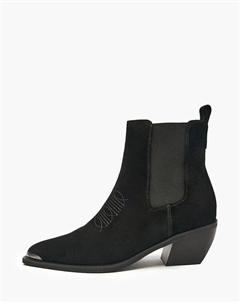 Черные женские казаки с вышивкой Mascotte