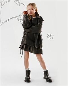 Черные ботинки для девочек Mascotte junior