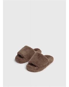 Тапочки с искусственным мехом, Бежевый Ostin