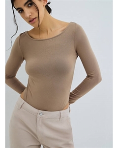 Боди из вискозы, Бежевый Ostin