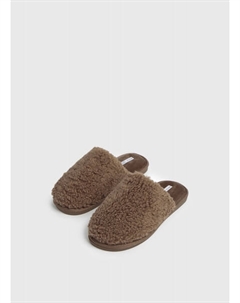 Тапочки с искусственным мехом, Бежевый Ostin