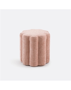 Пуф в обивке из текстурированной ткани Justyna розовый La redoute interieurs