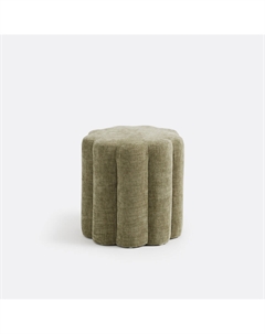 Пуф в обивке из текстурированной ткани Justyna зеленый La redoute interieurs