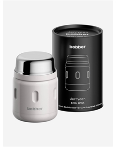 Термос вакуумный для еды Jerrycan 470 мл, тепло до 10 часов, серый, Серый Bobber