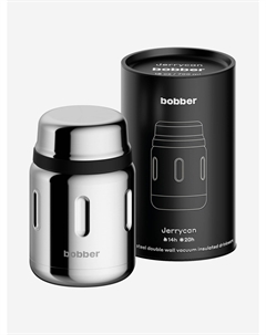 Термос вакуумный для еды Jerrycan 700 мл, тепло до 14 часов, зеркальный, Серебряный Bobber