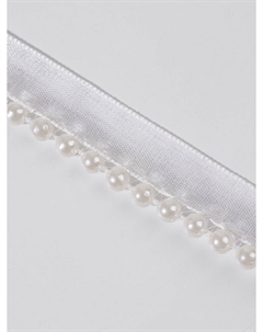 Лента декоративная с бусинами, 12 мм, 4.5±0.5 м, белая Арт узор