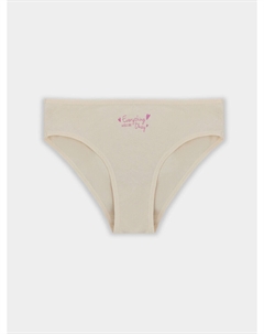 Трусы для девочек бежевые с надписью Mark formelle