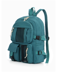 Рюкзак школьный на молнии, с карманами, бирюзовый Nobrand