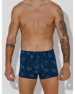 Трусы боксеры мужские черные с узором Mark formelle