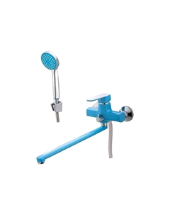 Смеситель для ванны E22304 универсальный цвет Хром Синий Ekko