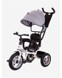 Велосипед трехколесный с ручкой управления, 12-10 дюйм,, серый, PTA1GR, Серый Pilot