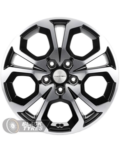 Литой диск KHW1711 6.5x17/5x108 D60.1 ET33, Черные Khomen wheels