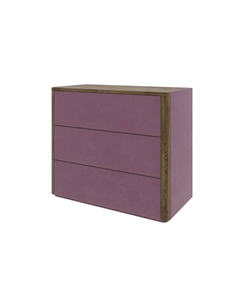 Комод Bliss (Ткань/Массив Масло-воск Антик (дуб)/Manhattan 22 Ягодный пломбир) 79x90 Verda