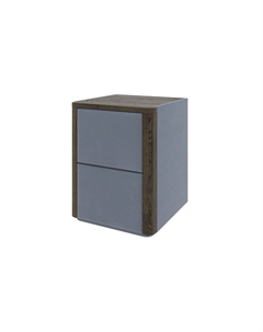 Тумба Bliss (Ткань/Массив Масло-воск Темный Орех (дуб)/Manhattan 12 Тихий океан) 45x40 Verda