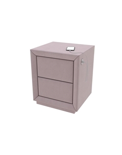 Тумба Modern с зарядкой справа (Ткань: Микровелюр Manhattan Розовый жемчуг) 50x43 Verda