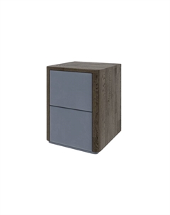 Тумба Bliss M (Ткань/Массив Масло-воск Темный Орех (дуб)/Manhattan 12 Тихий океан) 40x40 Verda