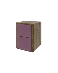 Тумба Bliss M (Ткань/Массив Масло-воск Антик (дуб)/Manhattan 22 Ягодный пломбир) 40x40 Verda