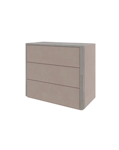 Комод Bliss (Ткань/Массив Масло-воск Беленый (дуб)/Manhattan 5 Пыльная роза) 79x90 Verda