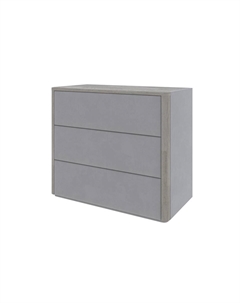 Комод Bliss (Ткань/Массив Масло-воск Беленый (дуб)/Manhattan 2 Платина) 79x90 Verda