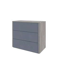 Комод Bliss M (Ткань/Массив Масло-воск Беленый (дуб)/Manhattan 12 Тихий океан) 79x90 Verda