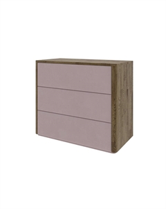 Комод Bliss M (Ткань/Массив Масло-воск Антик (дуб)/Manhattan 4 Розовый жемчуг) 79x90 Verda