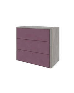 Комод Bliss M (Ткань/Массив Масло-воск Беленый (дуб)/Manhattan 22 Ягодный пломбир) 79x90 Verda