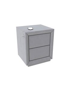 Тумба Modern с зарядкой слева (Ткань: Микровелюр Manhattan Платина) 40x43 Verda