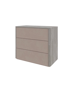 Комод Bliss M (Ткань/Массив Масло-воск Беленый (дуб)/Manhattan 5 Пыльная роза) 79x90 Verda