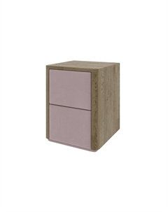 Тумба Bliss M (Ткань/Массив Масло-воск Natura (дуб)/Manhattan 4 Розовый жемчуг) 50x40 Verda