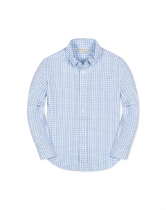 Детская рубашка на пуговицах с длинным рукавом из ткани в полоску Baby Boys, синий Hope & henry