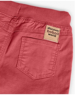 Бермуды для мальчика из гладкого хлопка с регулируемым шнурком, гранатовый Boboli