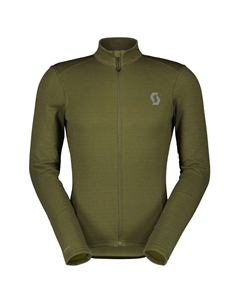 Джерси с длинным рукавом Gravel Warm Merino, зеленый Scott